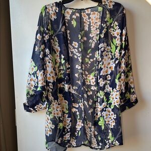 Floral Sheer Kimono Cardigan